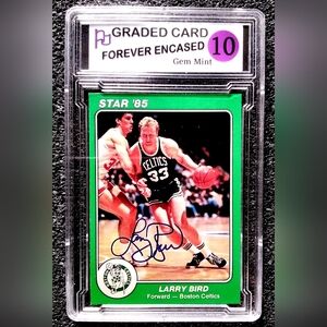 Larry Bird Boston Celtics HOF Autograph Basketball Card Craded 10
